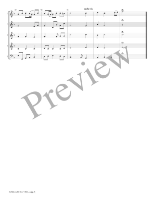 Galliard Battaglia - Scheidt/Marlatt - Interchangeable Woodwind Ensemble - Score/Parts