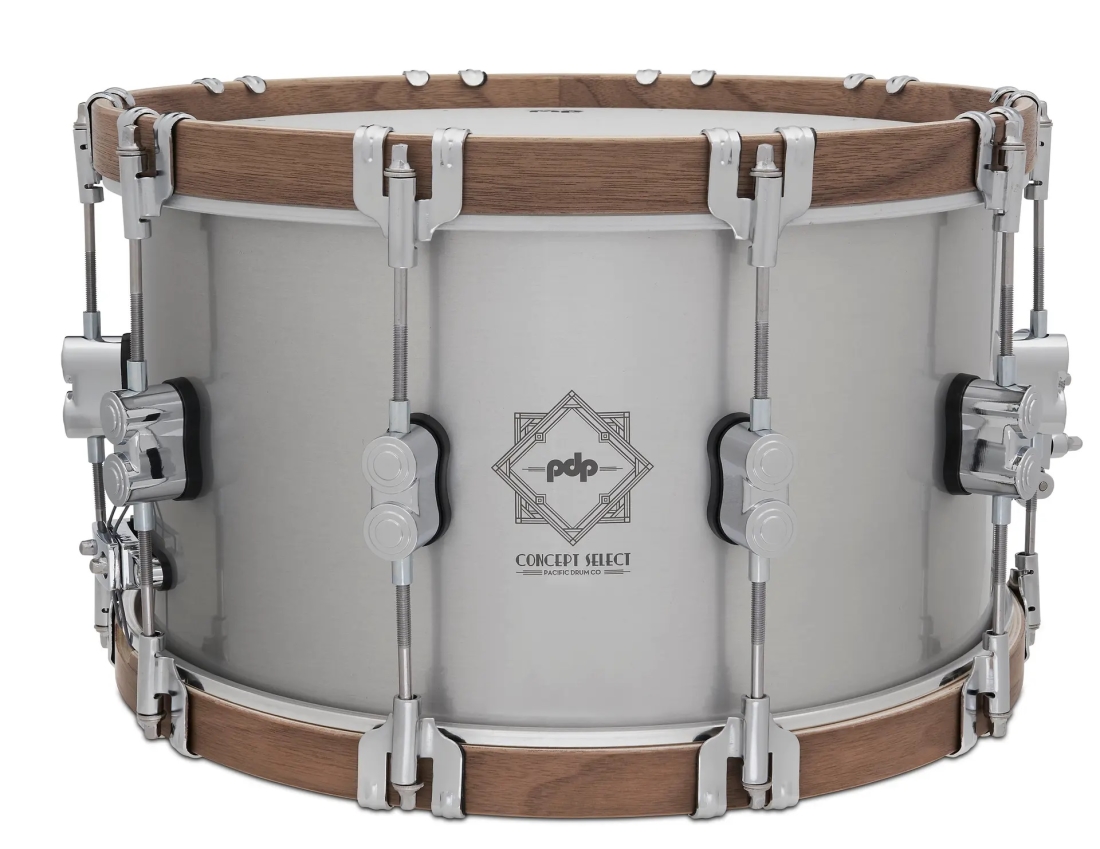 Concept Select Aluminium 8x14\'\' Snare Drum with Walnut Hoops
