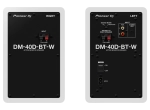 DM-40D-BT 4\'\' Desktop Monitor System with Bluetooth - White (Pair)