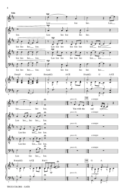 True Colors - Lauper/Brent - SATB