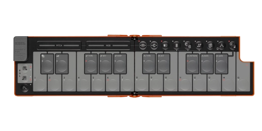 Korg - nanoKey Foldable Pocket Size Midi Keyboard - Orange