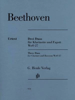 G. Henle Verlag - 3 Duos for Clarinet and Bassoon WoO 27