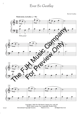 Ever So Gentle - Costley - Piano - Sheet Music