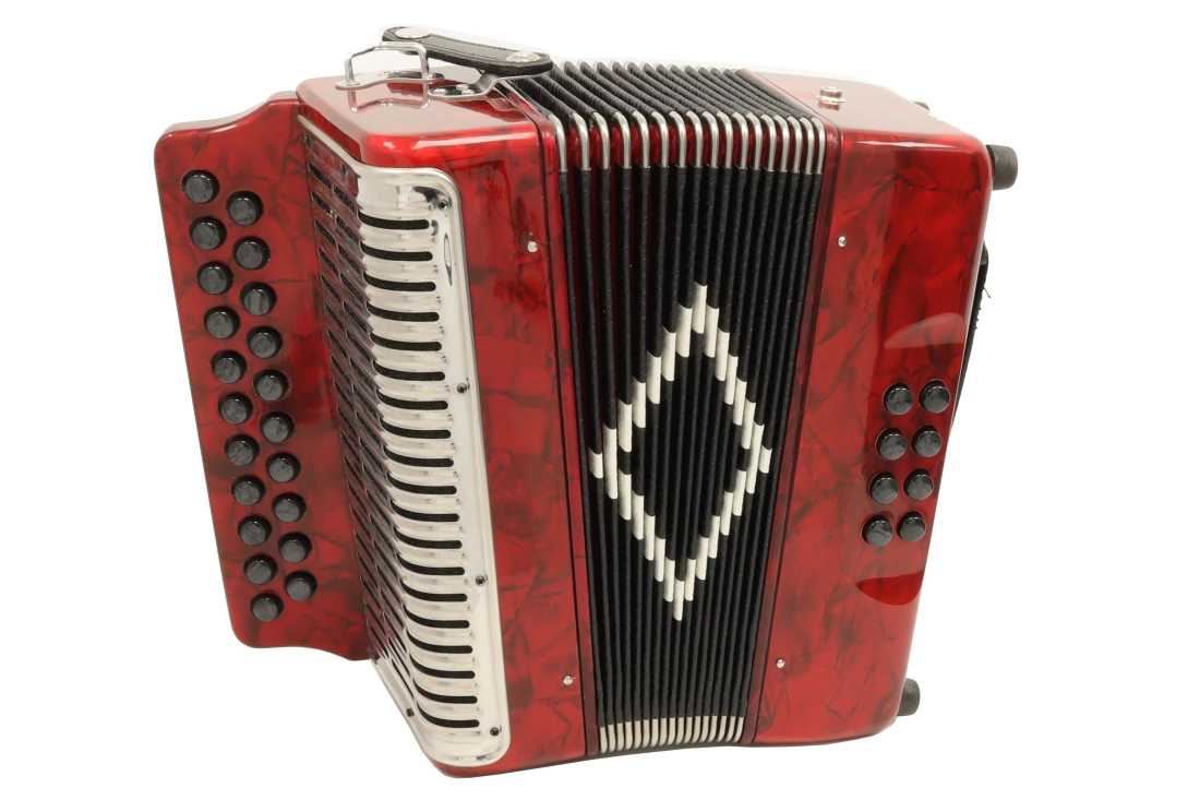 Diatonic 2-Row Accordion - Red