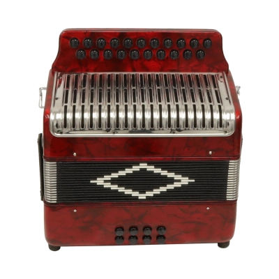 Diatonic 2-Row Accordion - Red