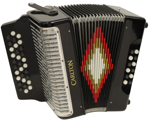 Carlton - Diatonic Accordion G/C/F - Black