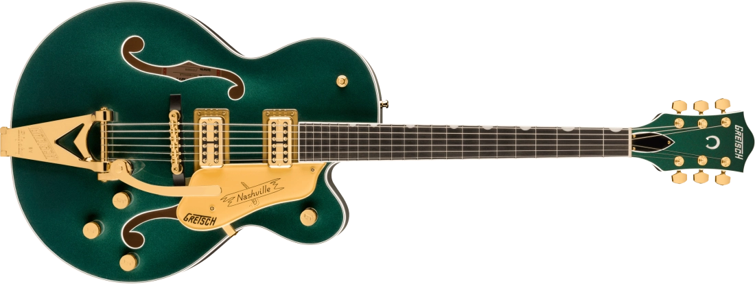 Nashville Hollow Body with String-Thru Bigsby and Gold Hardware, Ebony Fingerboard - Cadillac Green