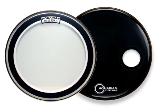 Aquarian - Super Kick II and Regulator Drumhead Pack, Black - 22