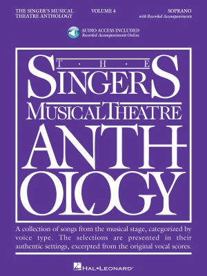 Hal Leonard - The Singers Musical Theatre Anthology Volume 4 - Walters - Soprano Voice - Book/Audio Online