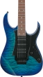 RG450QM Quilted Maple Electric Guitar with Black Hardware - Sapphire Blue