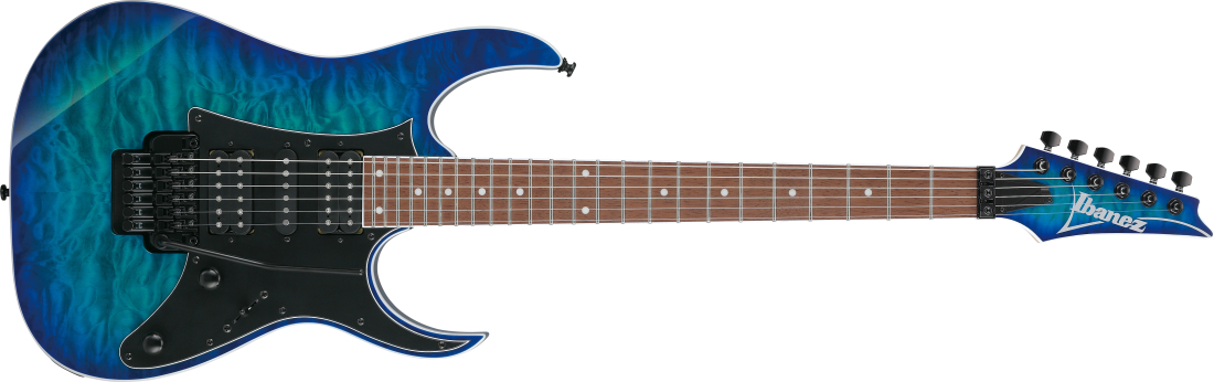 RG450QM Quilted Maple Electric Guitar with Black Hardware - Sapphire Blue