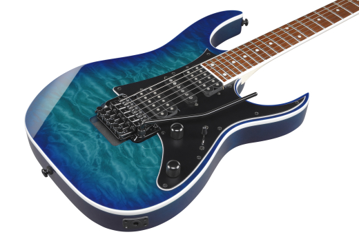 RG450QM Quilted Maple Electric Guitar with Black Hardware - Sapphire Blue