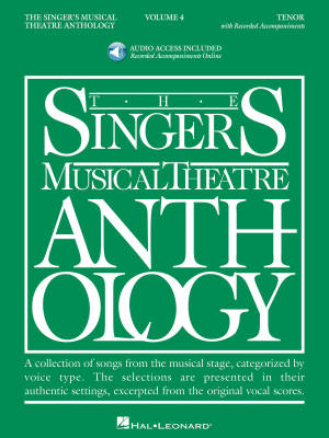 The Singer\'s Musical Theatre Anthology Volume 4 - Walters - Tenor Voice - Book/Audio Online