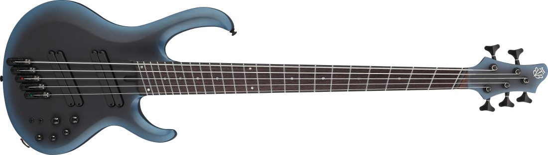 BTB Bass Workshop 5-String Multi-Scale Bass with Hardshell Case - Midnight Arctic Ocean Matte
