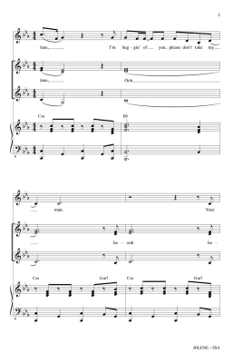 Jolene - Parton/Brymer - SSA/Solo