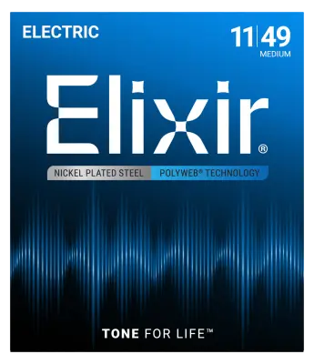 Electric Guitar Strings with POLYWEB Technology, Medium (.011-.049)