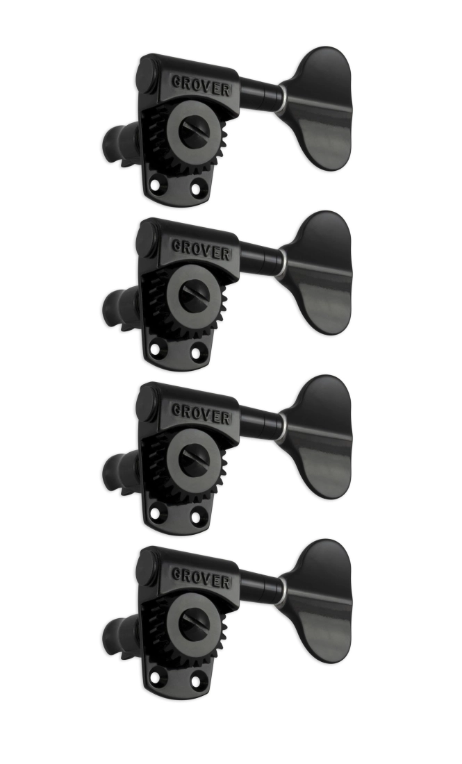 145 Series Titan Electric Bass Locking Rotomatics -  4-in-Line Black Chrome