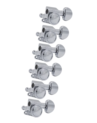 Grover - 505 Series Roto-Grip Mini Locking Rotomatics - 6-in-Line Chrome