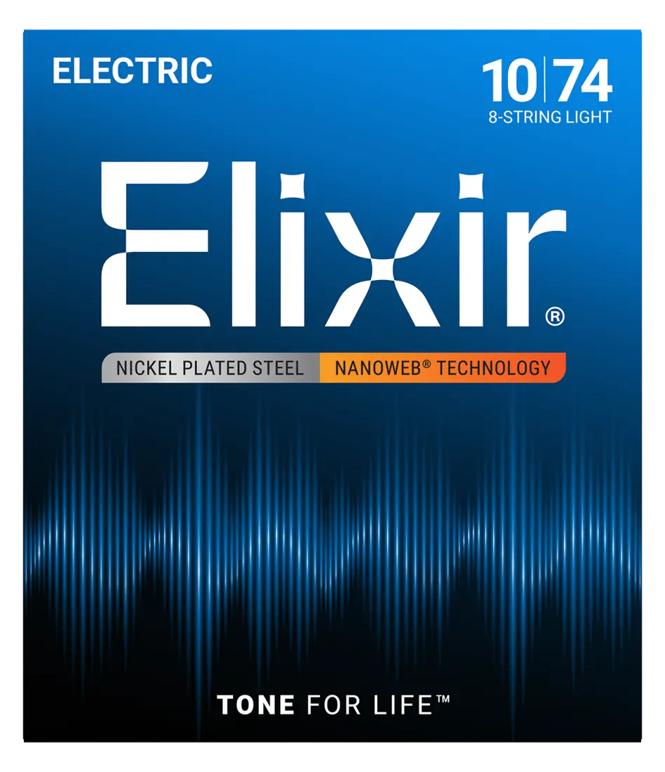 8-String Electric Guitar Strings with NANOWEB Technology, Light (.010-.074)