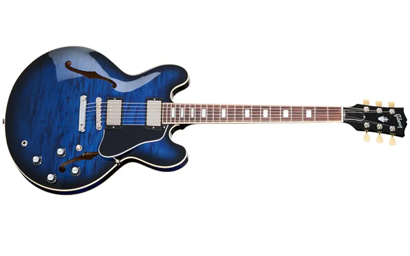ES-335 Figured Electric Guitar with Hardshell Case - Deep Ocean Burst