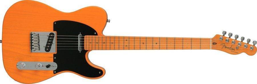 American Deluxe Ash Telecaster - Maple Neck in Butterscotch Blonde