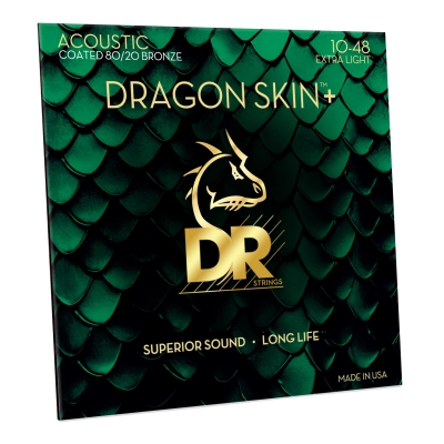 Dragon Skin+ 80/20 Bronze Acoustic Guitar Strings - Extra Light (10-48)