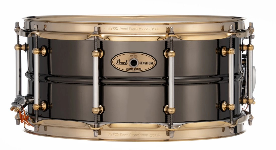 Limited Edition SensiTone 6.5x14\'\' Black Nickel/Brass Snare Drum