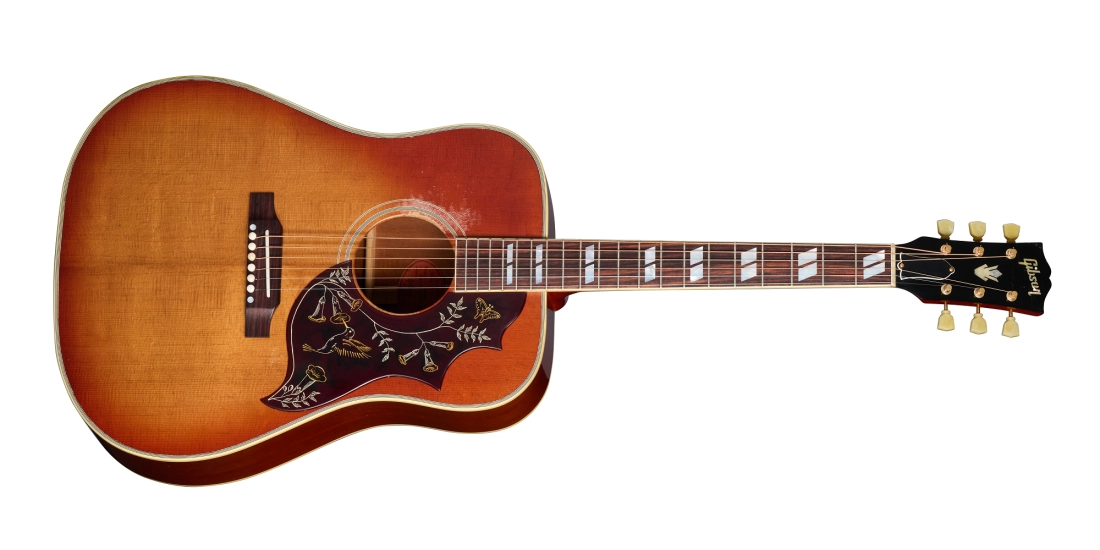 1960 Hummingbird Heavy Aged Acoustic Guitar with Hardshell Case - Washed Cherry Sunburst