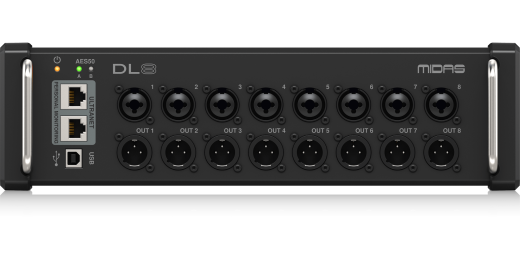 Midas - PoE-Powered 8 Input/Output Stage Box with Midas PRO Microphone Preamplifiers