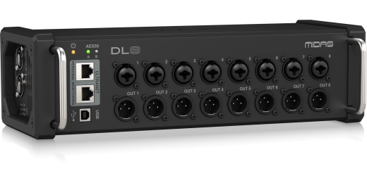 PoE-Powered 8 Input/Output Stage Box with Midas PRO Microphone Preamplifiers