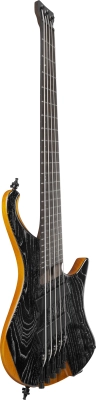 EHB Ergonomic Headless 5-String Bass with Gigbag - Silver Wave Black Low Gloss