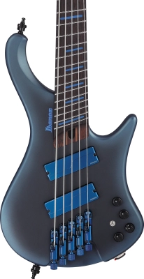 EHB Ergonomic Headless 5-String Bass with Gigbag - Midnight Arctic Ocean Matte