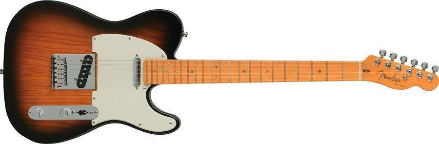 American Deluxe Ash Telecaster - Maple Neck in 3 Tone Sunburst
