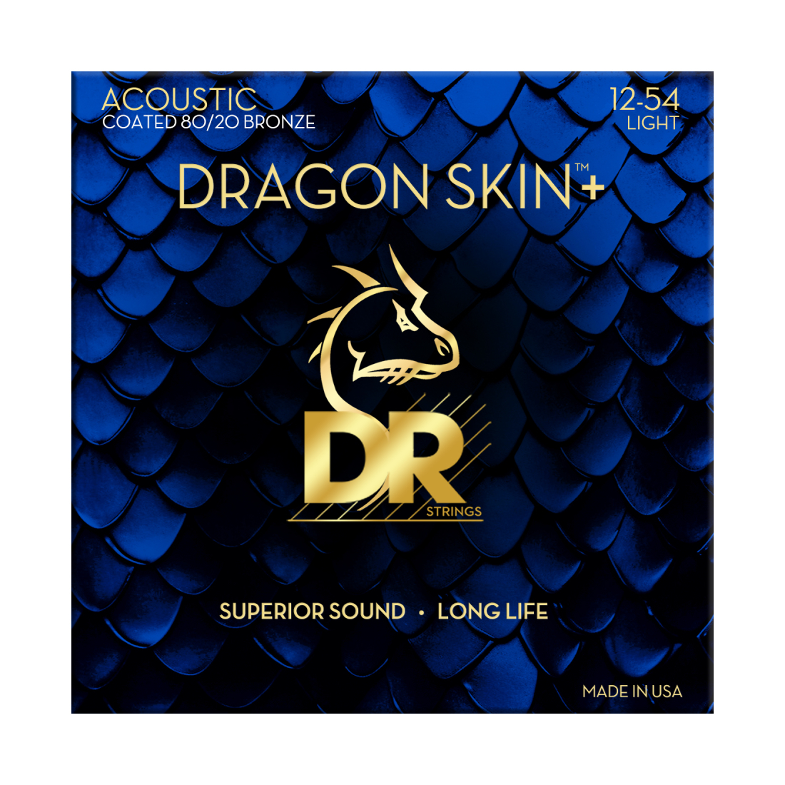 Dragon Skin+ 80/20 Bronze Acoustic Guitar Strings - Light (12-54)