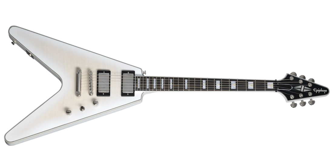 Flying V Prophecy Electric Guitar with Gigbag - Aged White Tiger Burst