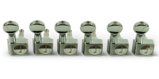 Kluson - 6-In-Line Contemporary Diecast Series 2 Pin Tuning Machines with Staggered Posts - Chrome