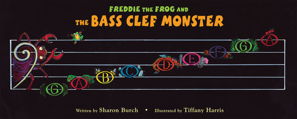 Freddie the Frog and the Bass Clef Monster Poster - Harris/Burch