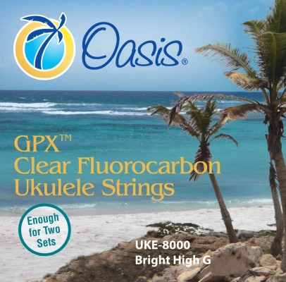 Oasis Guitar Products - UKE-8000 Bright, High G Ukulele Strings - Double Set