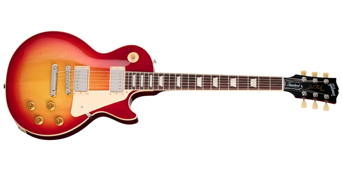 Les Paul Standard 50s Plain Top Electric Guitar with Hardshell Case - Dark Cherry Sunburst