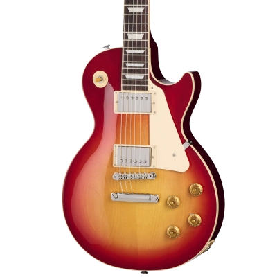 Les Paul Standard 50s Plain Top Electric Guitar with Hardshell Case - Dark Cherry Sunburst