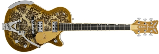 Gretsch Guitars - G6134TG Limited Edition Paisley Penguin with String-Thru Bigsby, Ebony Fingerboard - Gold Paisley