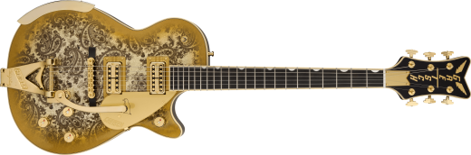 Gretsch Guitars - G6134TG Limited Edition Paisley Penguin with String-Thru Bigsby, Ebony Fingerboard - Gold Paisley