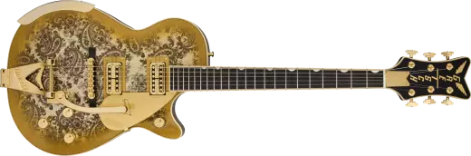 Gretsch Guitars - G6134TG Limited Edition Paisley Penguin with String-Thru Bigsby, Ebony Fingerboard - Gold Paisley