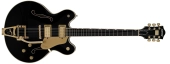 Gretsch Guitars - Broadkaster LX Center Block with String-Thru Bigsby and Gold Hardware, Ebony Fingerboard - Black