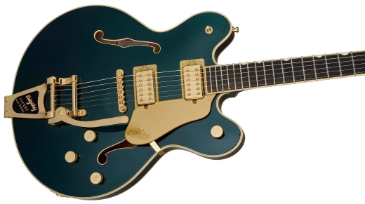 Broadkaster LX Center Block with String-Thru Bigsby and Gold Hardware, Ebony Fingerboard - Cadillac Green