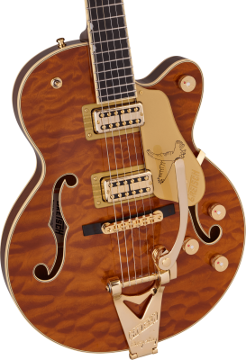 Limited Edition Falcon Center Block Jr. with Bigsby, Quilted Maple, Ebony Fingerboard - Roundup Orange