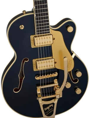 Broadkaster Jr. LX Center Block with String-Thru Bigsby and Gold Hardware, Ebony Fingerboard - Midnight Sapphire