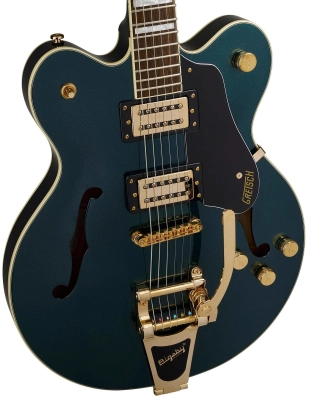 G2622TG Streamliner Center Block Double-Cut with Bigsby LTD, Laurel Fingerboard - Broad\'Tron BT-3S Pickups, Midnight Sapphire