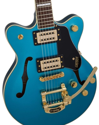 G2655TG Streamliner Center Block Jr. Double-Cut with Bigsby LTD, Laurel Fingerboard - Riviera Blue