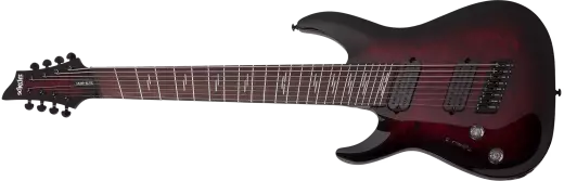 Schecter - Omen Elite-8 Multiscale 8-String Electric Guitar - Black Cherry Burst (Left Handed)